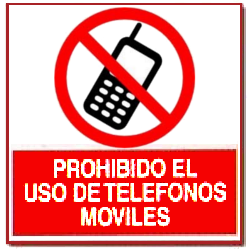 Prohibido usar telefono Movil